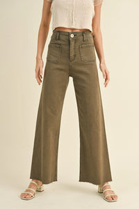 Pocket Front Wide Leg Pants