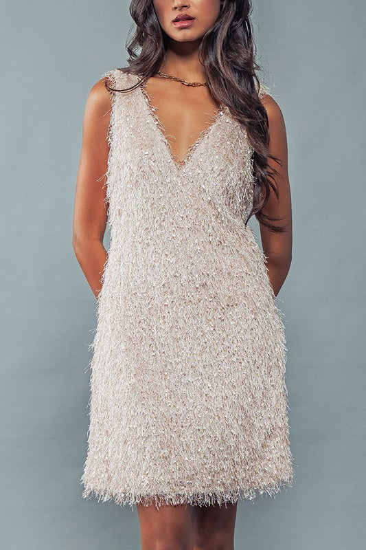Shaggy Eyelash Mini Dress