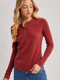 Henley Dolphin Hem Top