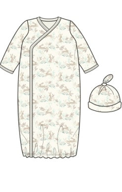 Cotton Magnetic Gown and Hat