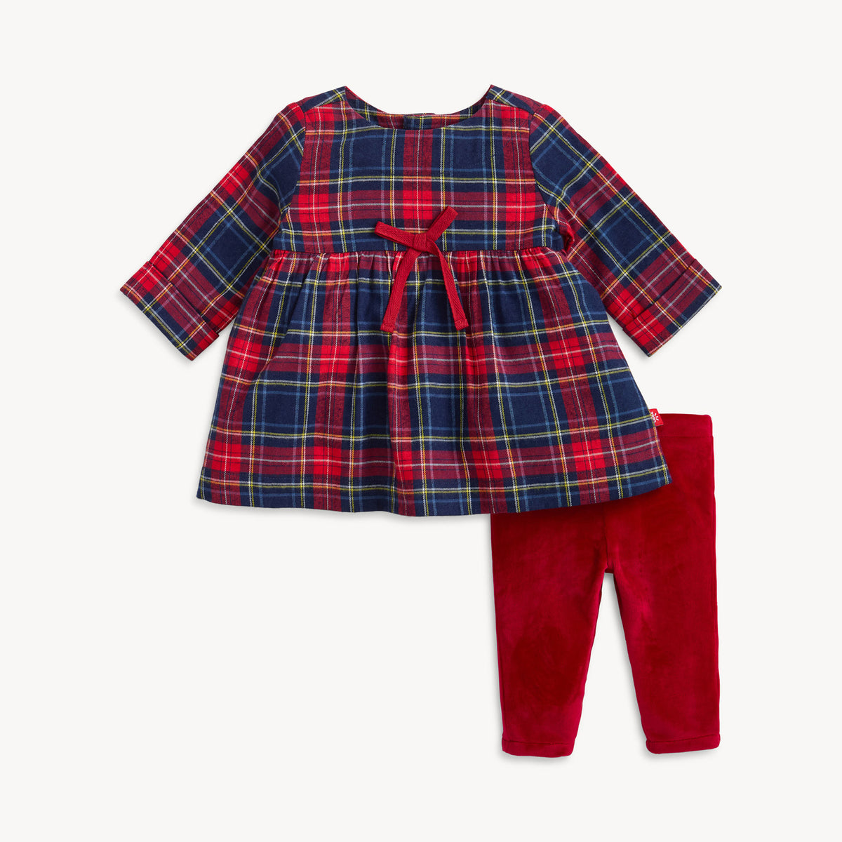 Flannel Dress + Legging Set