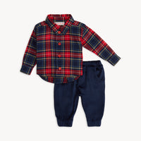 Flannel Roll Around Top + Pant Set