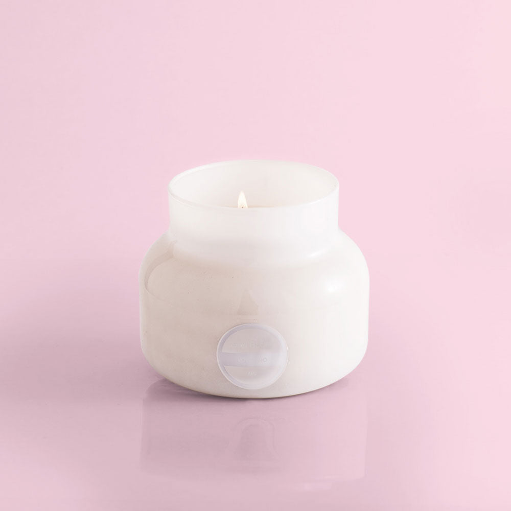 Volcano White Jar Candle TESTER