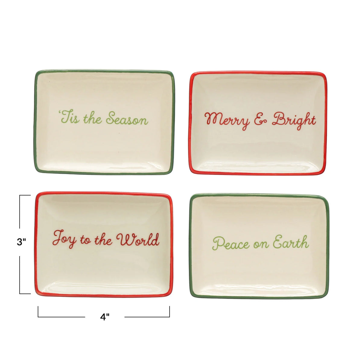 Holiday Sentiment Stoneware Dish
