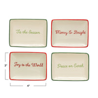 Holiday Sentiment Stoneware Dish