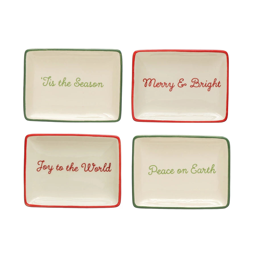 Holiday Sentiment Stoneware Dish