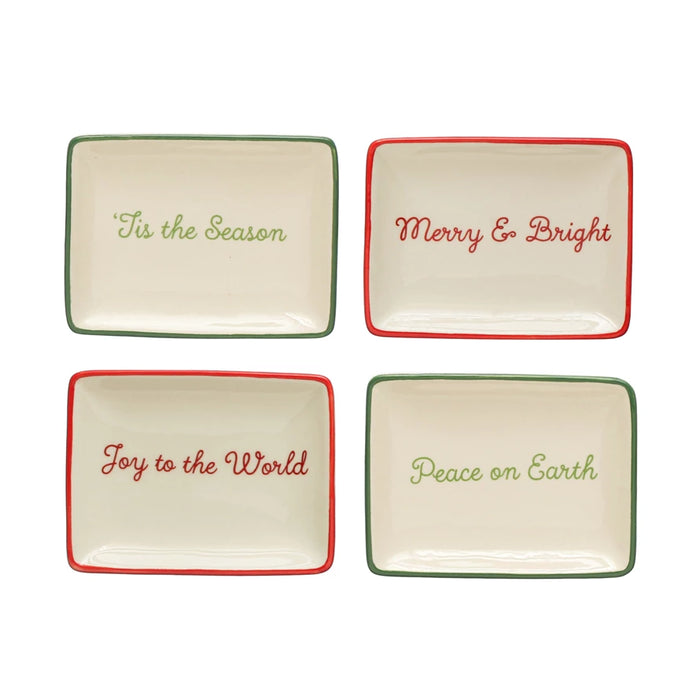 Holiday Sentiment Stoneware Dish