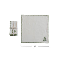Embroidered Tree Napkin Set