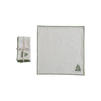 Embroidered Tree Napkin Set