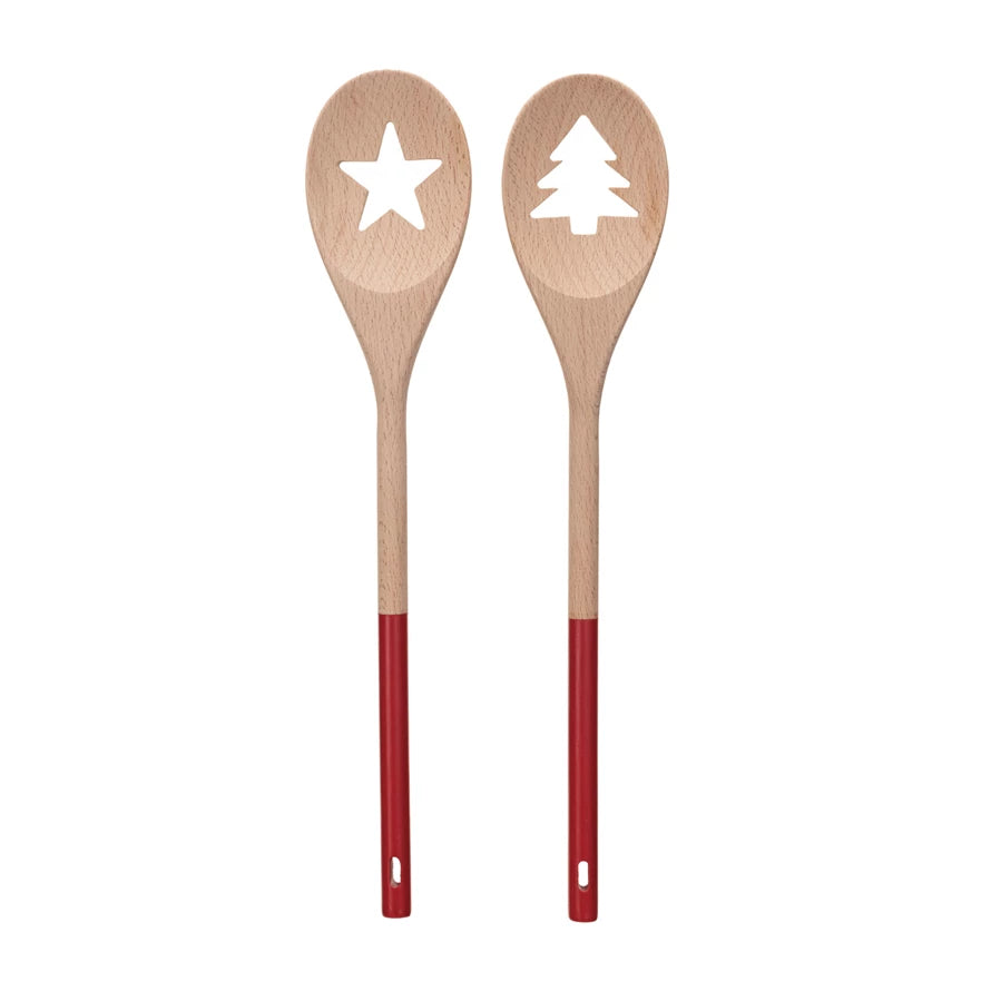 Holiday Cut Out Wood Spoon
