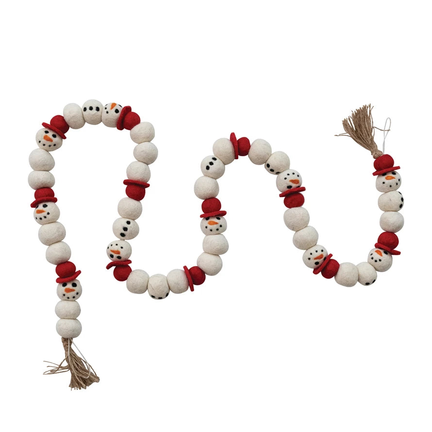 Felt Snowman Garland