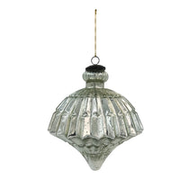 Mercury Glass Pleated Ornament