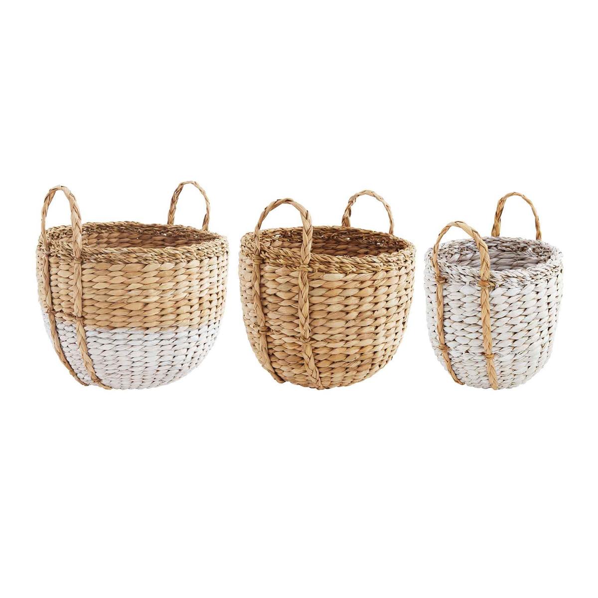 White Seagrass Baskets