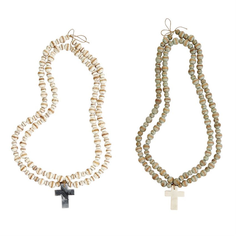 Marble Cross Decorative Beads