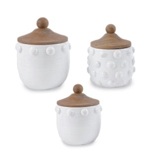 Dotted Canister Knob Lid