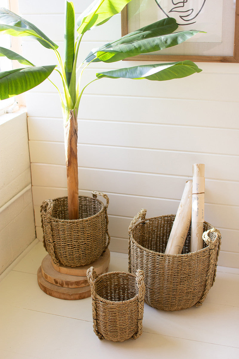 Seagrass Basket with Handles