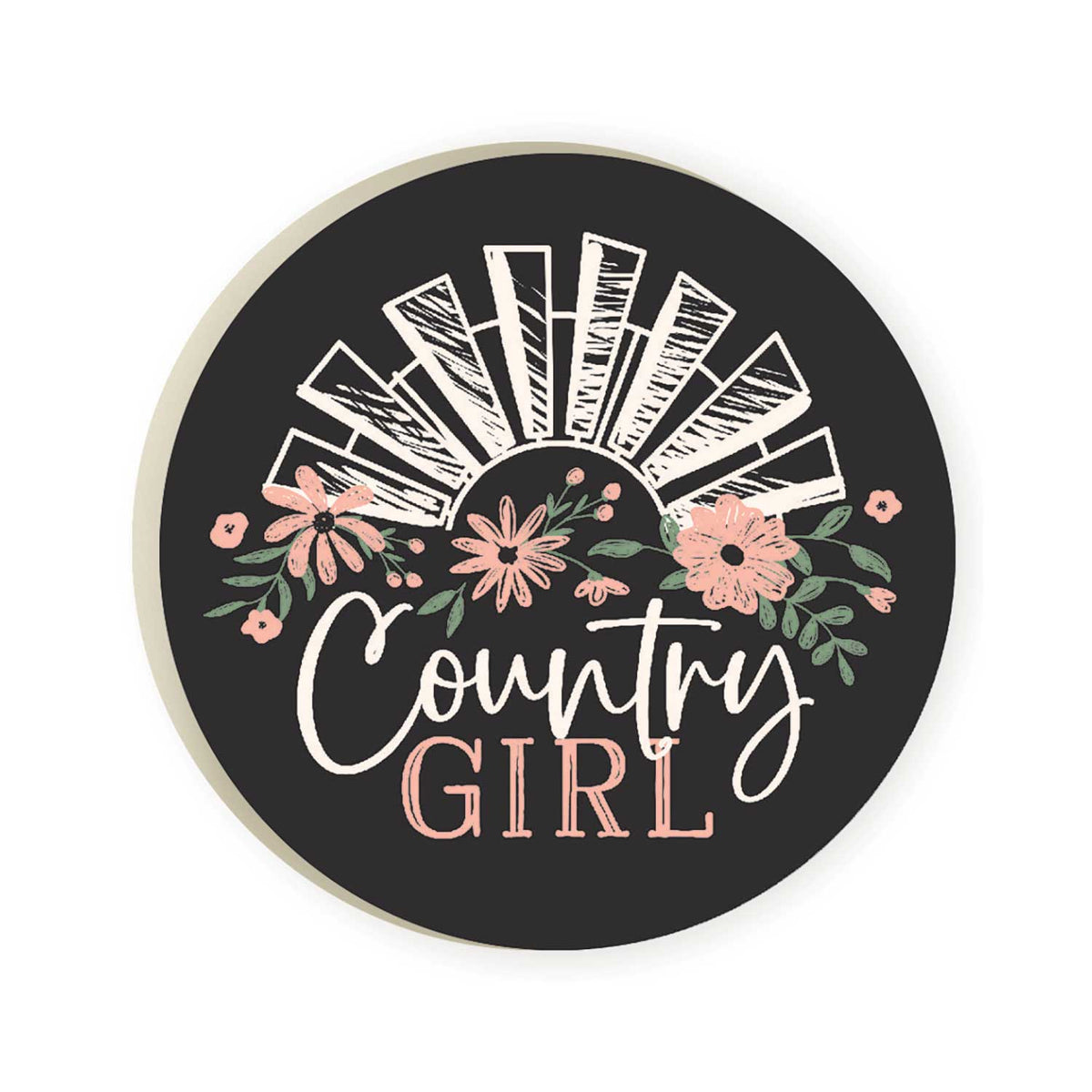 Country Girl Car Coaster
