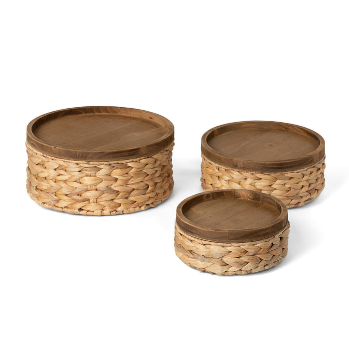 Hyacinth Round Storage Basket