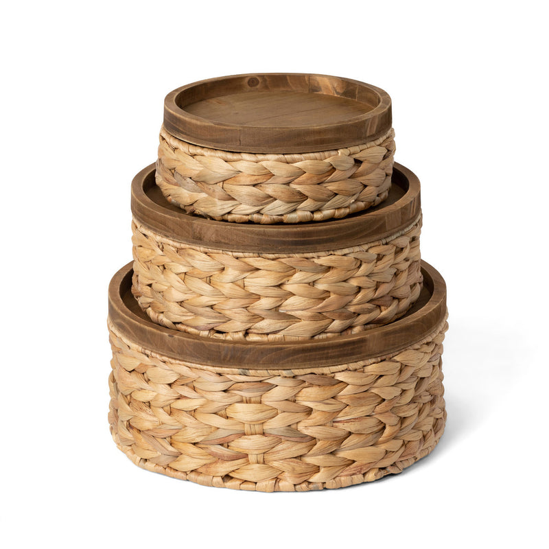 Hyacinth Round Storage Basket