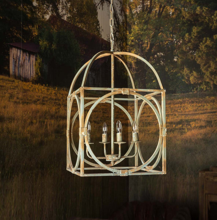 Metal Birdcage Chandelier