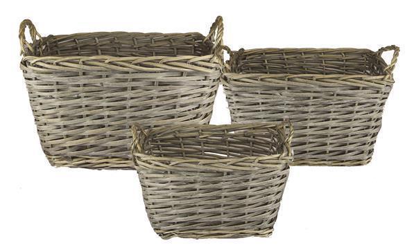 Rectangle Peeled Willow Baskets