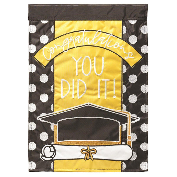 Graduation Cap Garden Flag