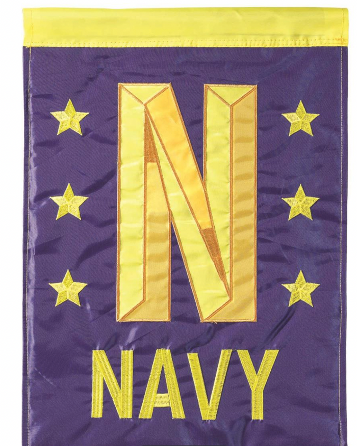 Navy Garden Flag