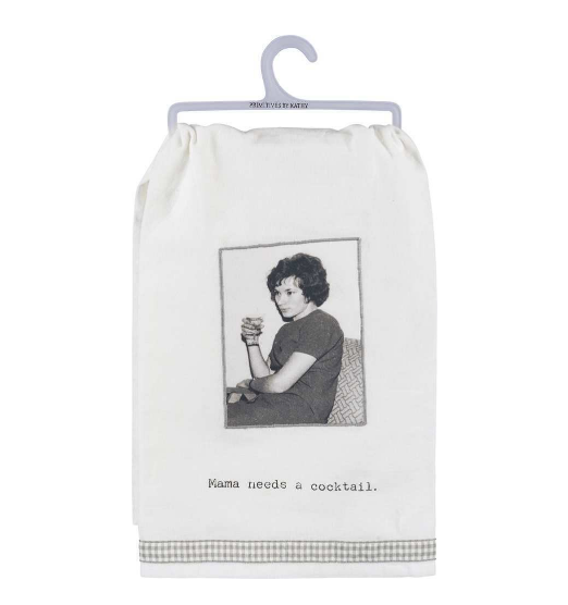 Momma Needs Cocktail Dish Towel