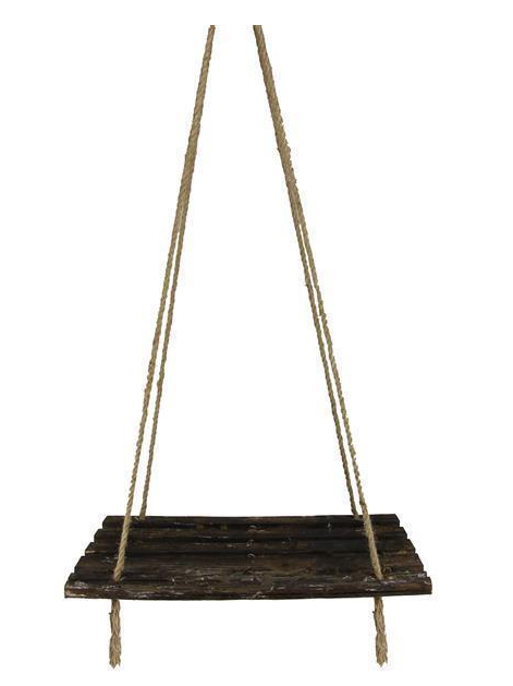 Slat Wood Hanging Shelf