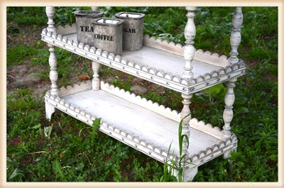White Distressed Patisserie Rack - *DISPLAY ONLY*