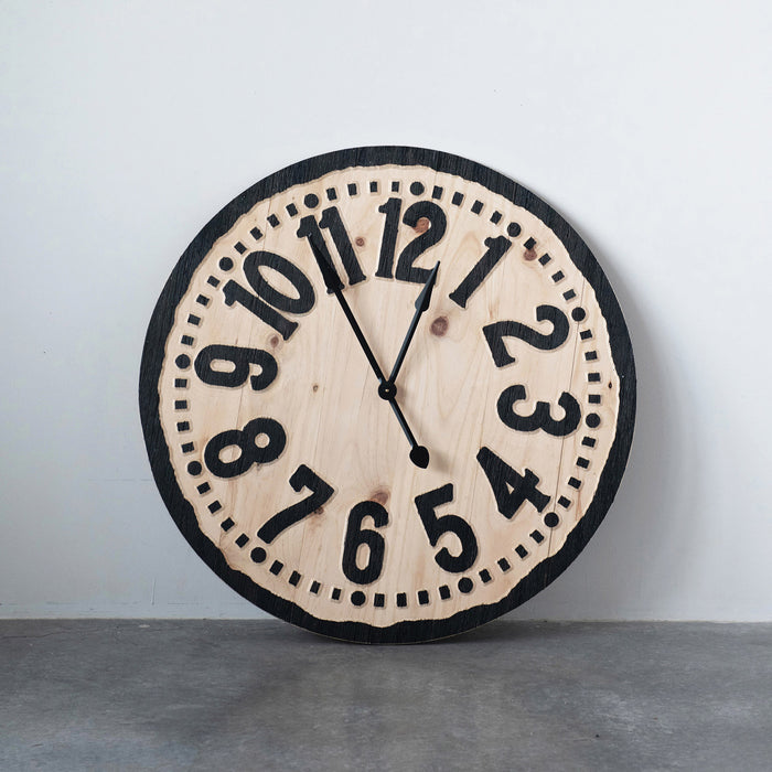 Wood Laser Cut Wall Clock