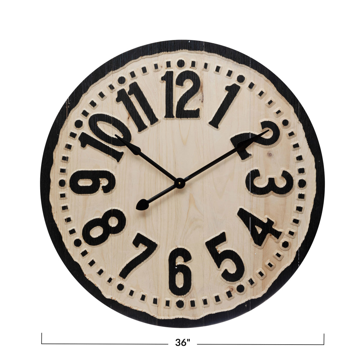 Wood Laser Cut Wall Clock