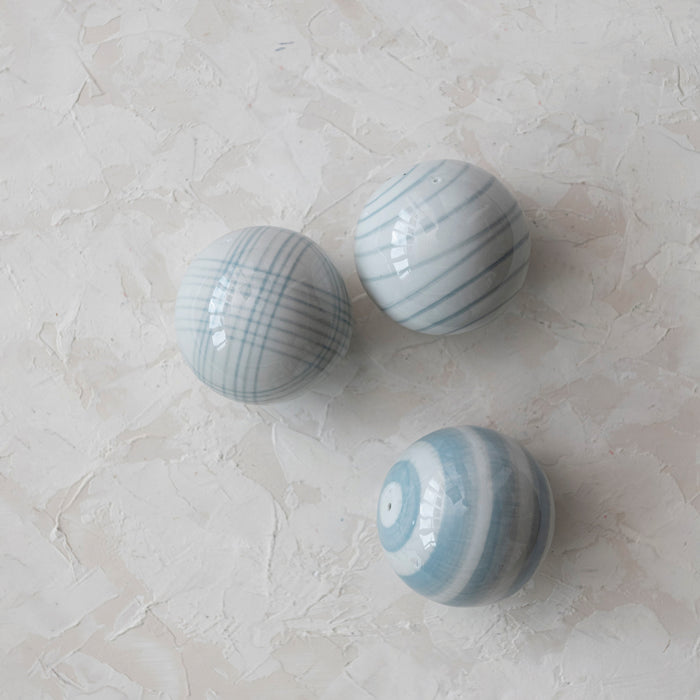 Painted Stoneware Orb
