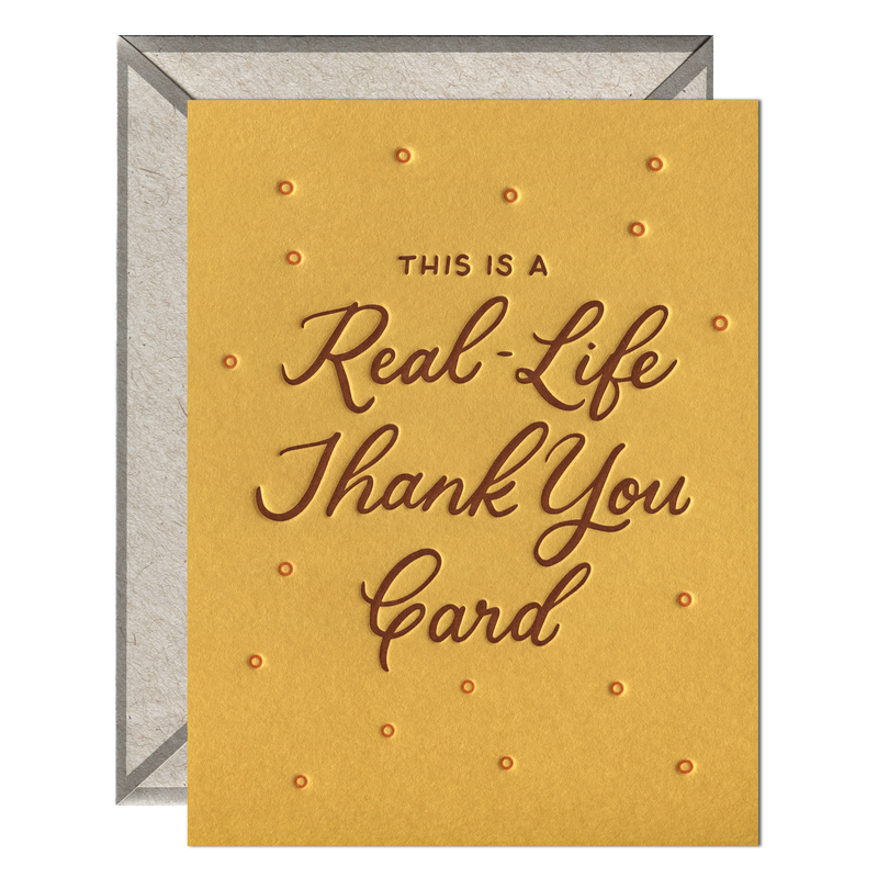 Real Life Thank You Card
