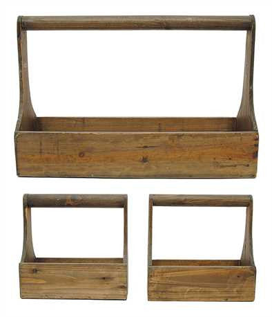 Wood Planter Tool Boxes