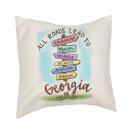 Georgia State Directional Pillow